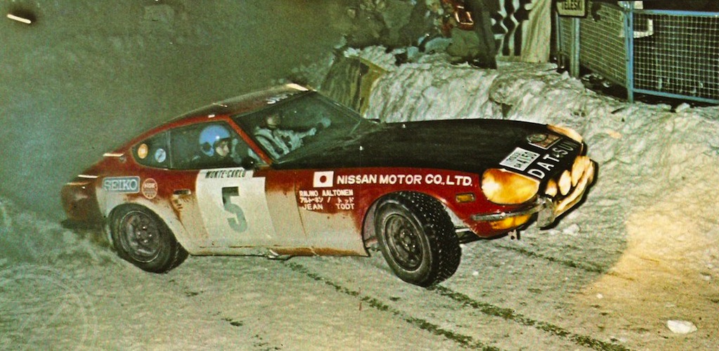 1972 : la Nissan 240Z sur le podium du Rallye Monte-Carlo