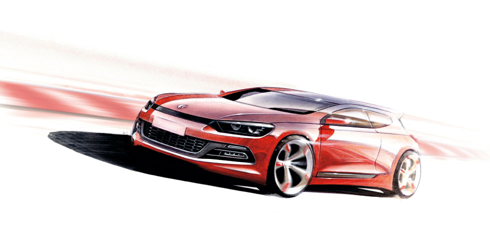 Dessin : Volkswagen Scirocco