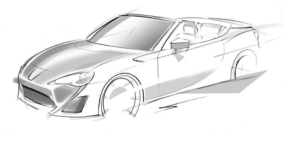 Dessin : Toyota FT-86 Open concept