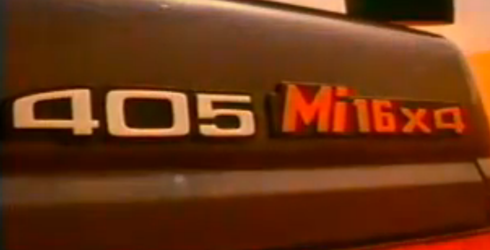 Publicité : Peugeot 405 Mi16x4