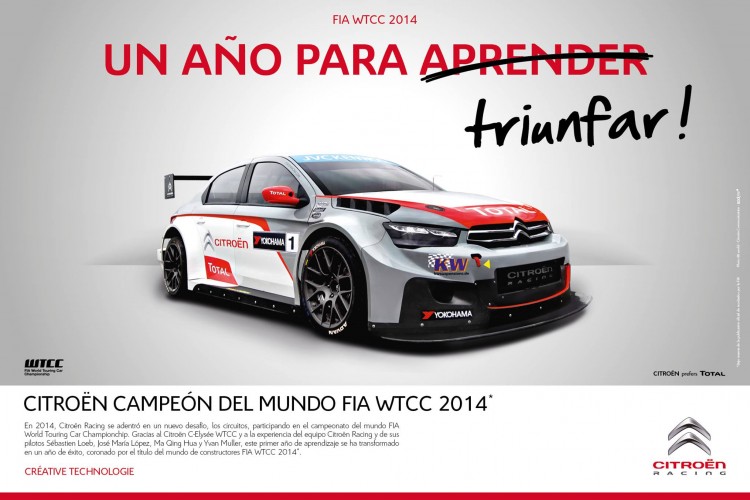 affiche_Citroen_WTCC_Champion_2014_espagnol