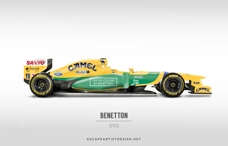 Nouvelles F1 Anciennes livrées_Benetton