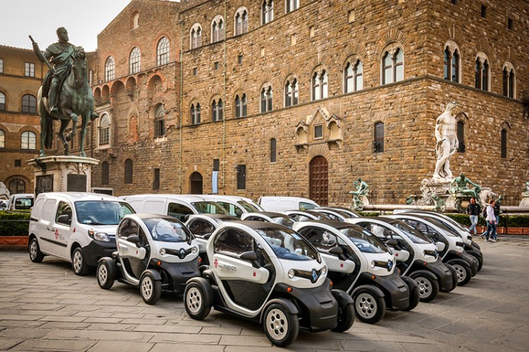 Renault Twizy en autopartage à Florence, Italie