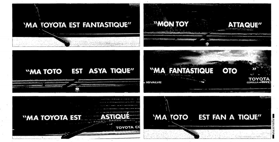 Publicité : « Ma Toyota est fantastique »