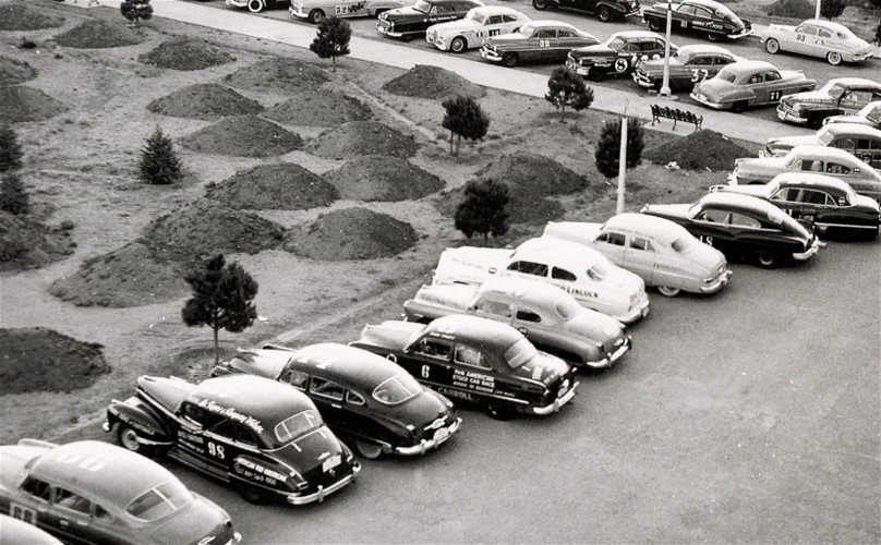 Parc fermé de la Carrera Panamericana 1950