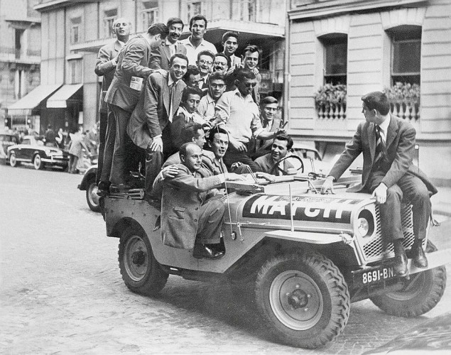 jeep tour de france 1953 Paris Match