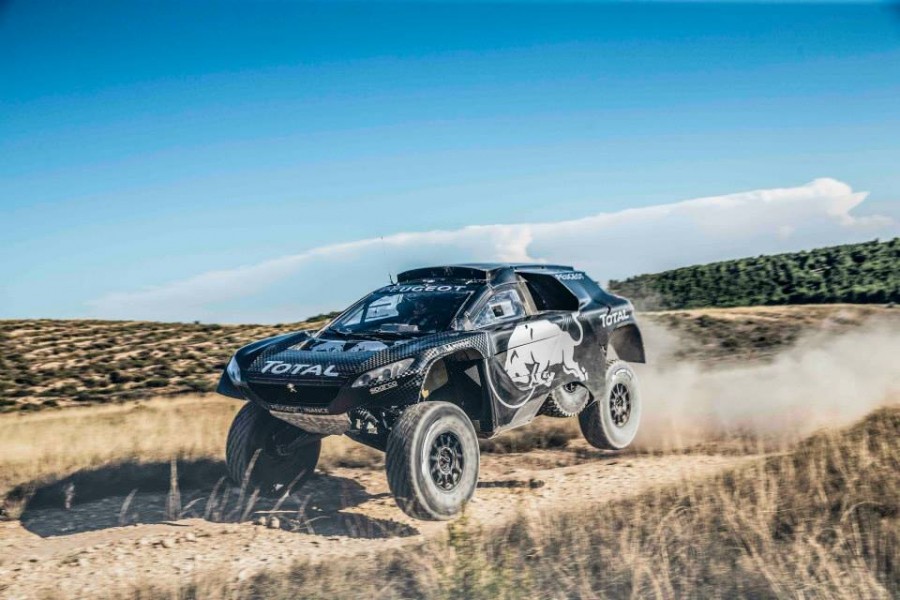 Peugeot 2008 DKR Evo Red Bull Dakar 2016 essais Maroc Espagne