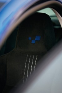 Renault Megane GT 2016 - Photo intérieur, siège avant, logo Renault Sport brodé