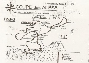 Tracé Coupe des Alpes - Alpine Rally 1960