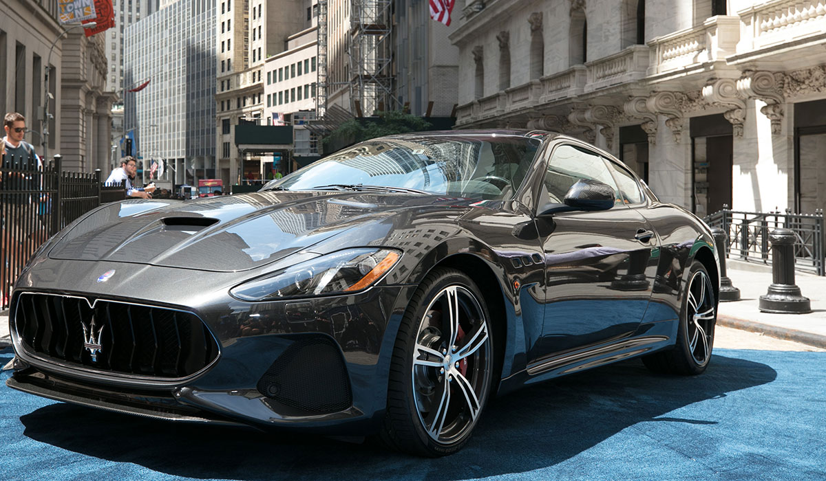 Une Maserati GranTurismo à Wall Street