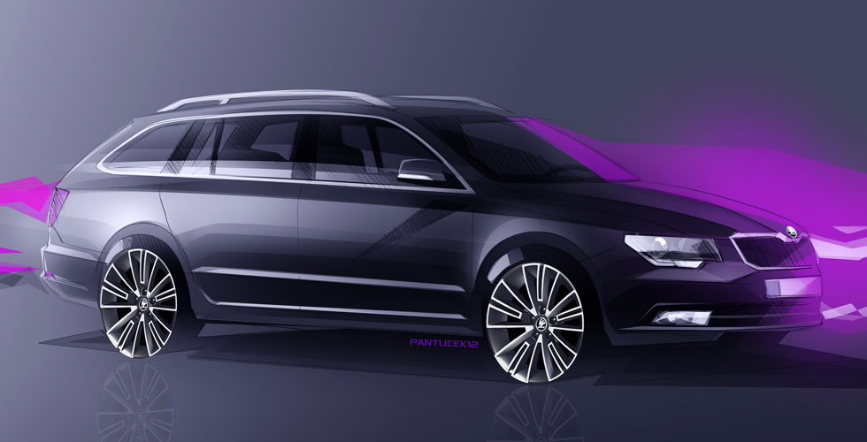 Dessin : Skoda Superb Combi