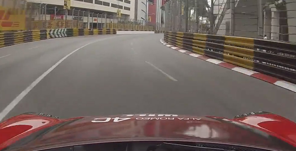 Interview embarquée en Alfa Romeo 4C sur le circuit de Macao WTCC