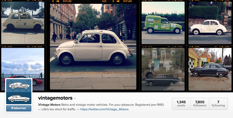 vintagemotors : l’automobile vintage sur Instagram