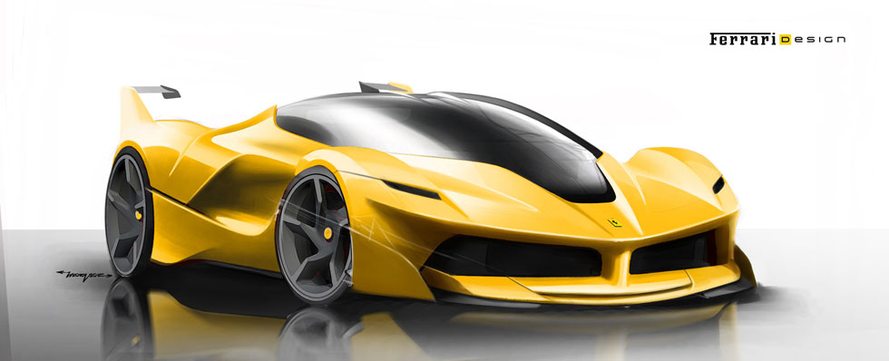 ferrari fxx k jaune