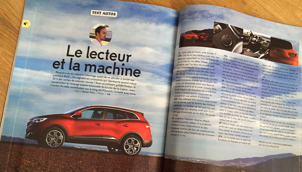 Notre essai du Renault Kadjar dans Plugged Magazine