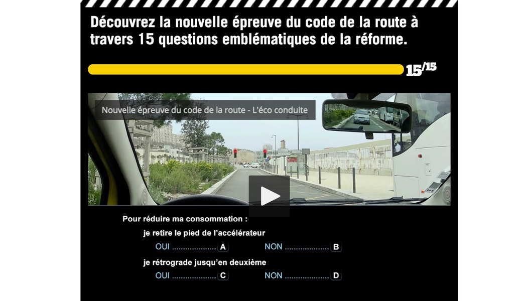 Une faute dans le nouveau test du code de la route