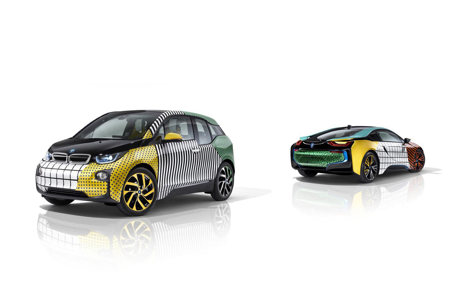 Garage Italia Customs + Memphis Design + BMW i3 + BMW i8 = Art Car