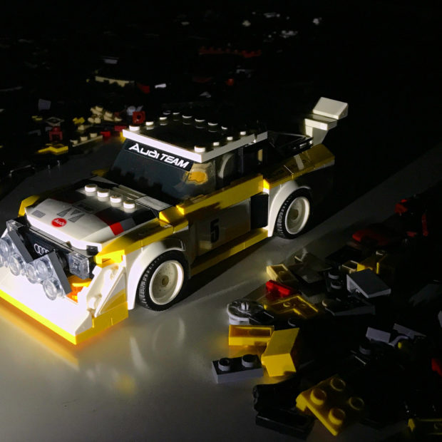 Audi S1 quattro Groupe B Lego. Le groupe B, comme BRIQUE.