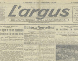 15 septembre 1927 : Le jour où L’Argus imprimait le tout premier numéro de son histoire