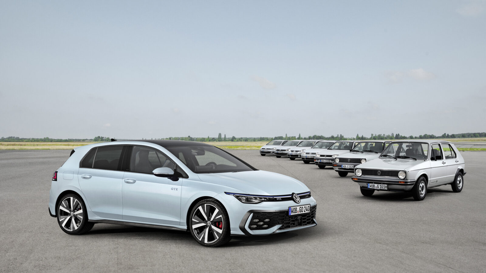 Huit générations de Volkswagen Golf